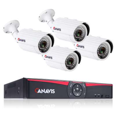 4CH AHD DVR Kit 720P Bullet Security Camera System