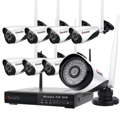 8ch wifi nvr kit  8 Channel 1080P NVR 8pcs 1080P 1.0MP Night Vision IP Security Surveillance Cameras