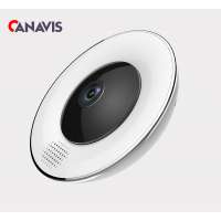 CANAVIS 1080P 2.0MP HD Fisheye Lens WIFI Camera, Round-Type 360 Degree Panoramic Indoor Security Surveillance