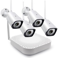 4ch wireless cctv camera 1080P nvr kit  FHD 2.0MP Outdoor Waterproof Day Night wifi IP camera no HDD