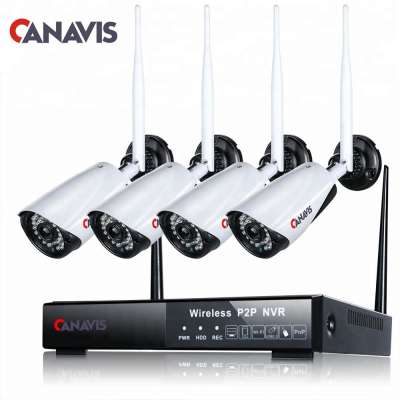 surveillance camera system wireless 4CH 1080p plug and play WiFi Network Video Recorder 4pcs 2.0MP security Camera no HDD